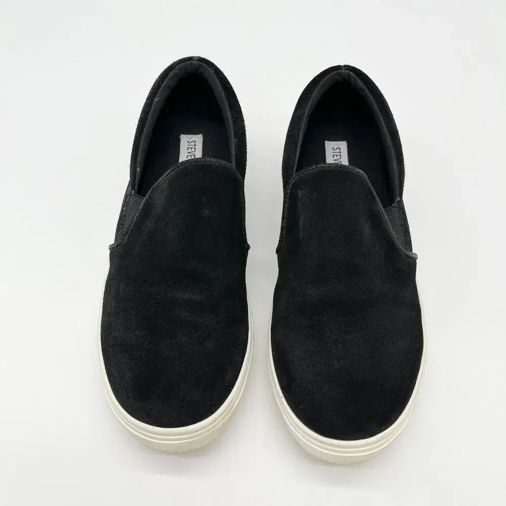 Steve Madden Womens Size‎ 8.5 Suede Slip On Coulter Sneakers Minimalist Classic